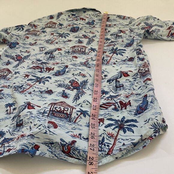 Columbia Hawaiian Shirt Button Up Small Beachy Outdoorsy Preppy‎ All Over Print - Picture 6 of 8